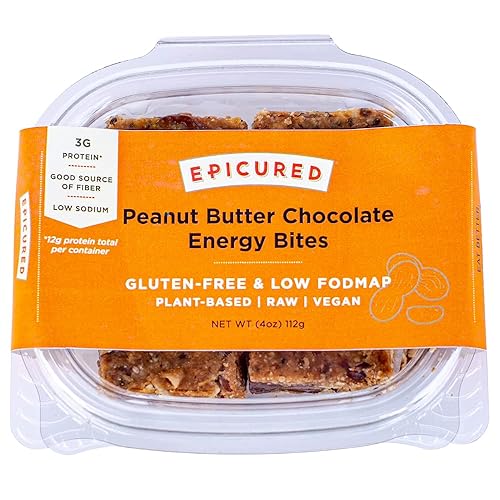 Epicured, Protein Energy Bites, (8 packs = 16 traditional snack bars), Peanut Butter Chocolate