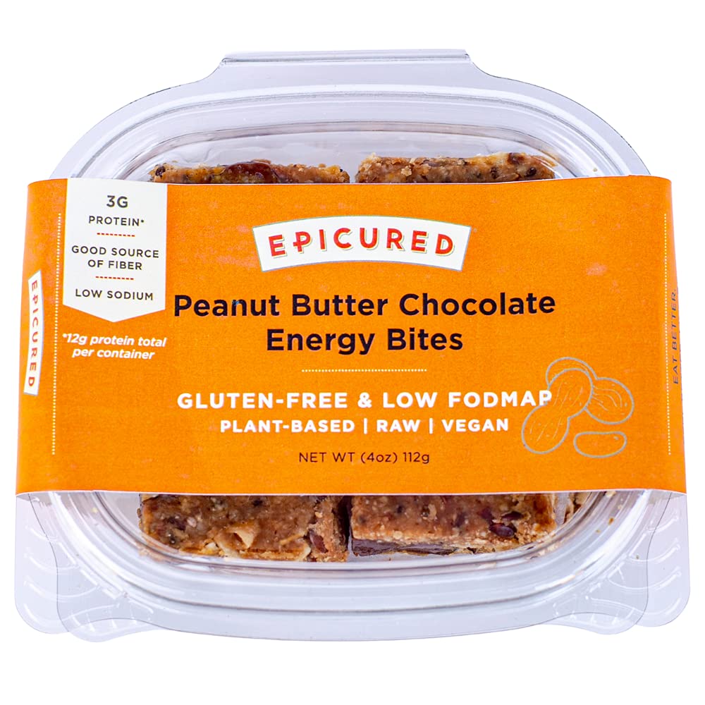 Epicured, Protein Energy Bites, (8 packs = 16 traditional snack bars), Peanut Butter Chocolate