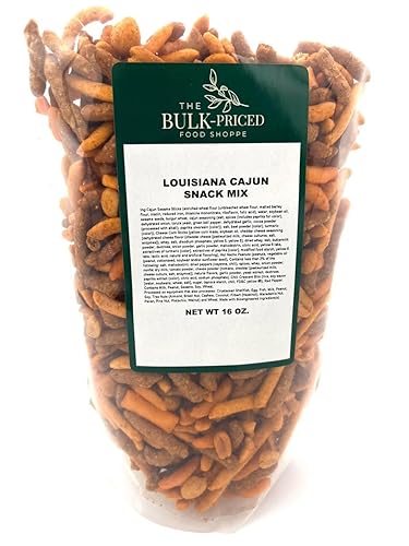Louisiana Cajun Snack Mix, Bulk Size, (1 lb. Resealable Zip Lock Stand Up Bag)