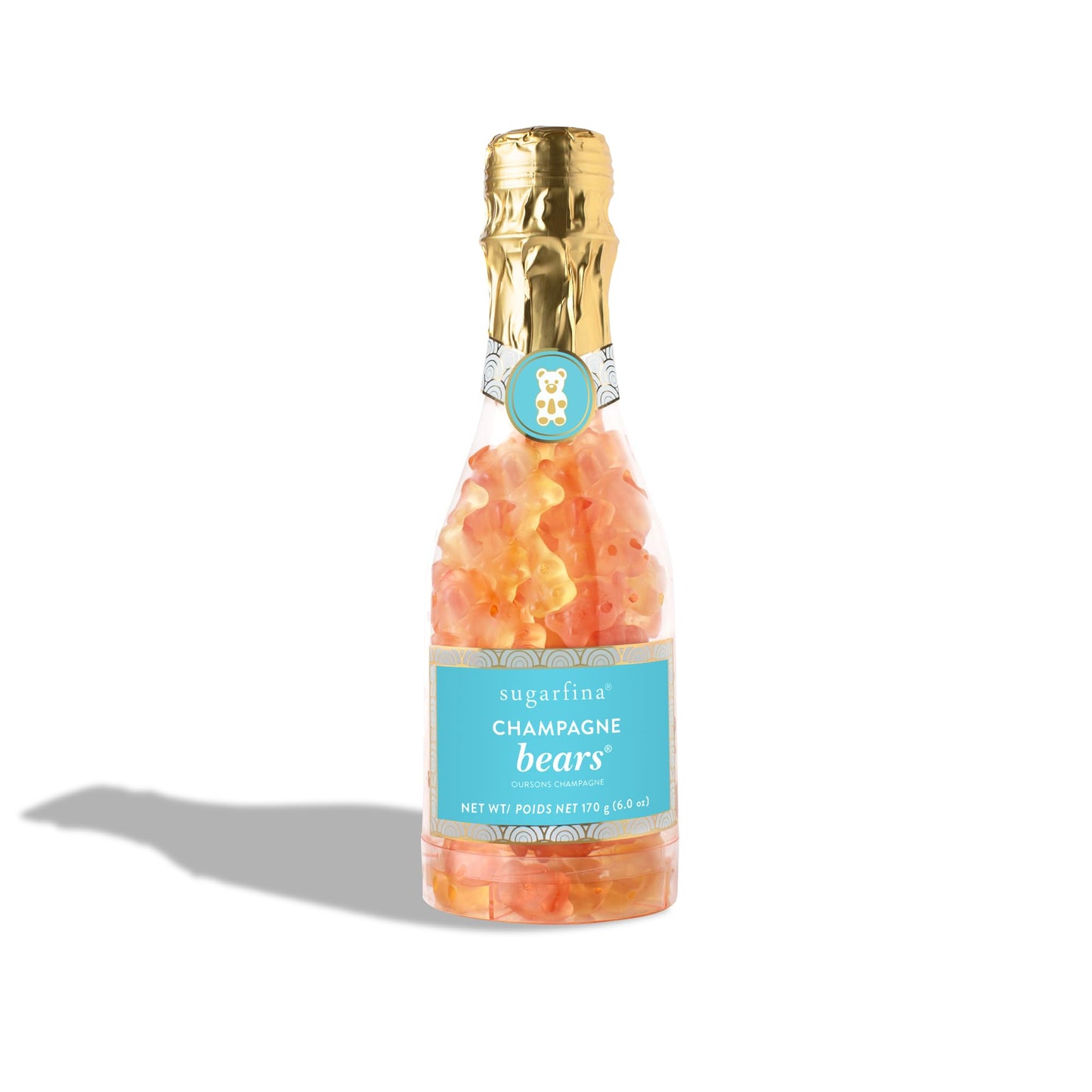 Sugarfina Champagne Bears and Strawberry Champagne Bears Celebration Bottle, 6.0 oz, Pack of 2 | Cocktail Candy | Gummies | Gummy Bears