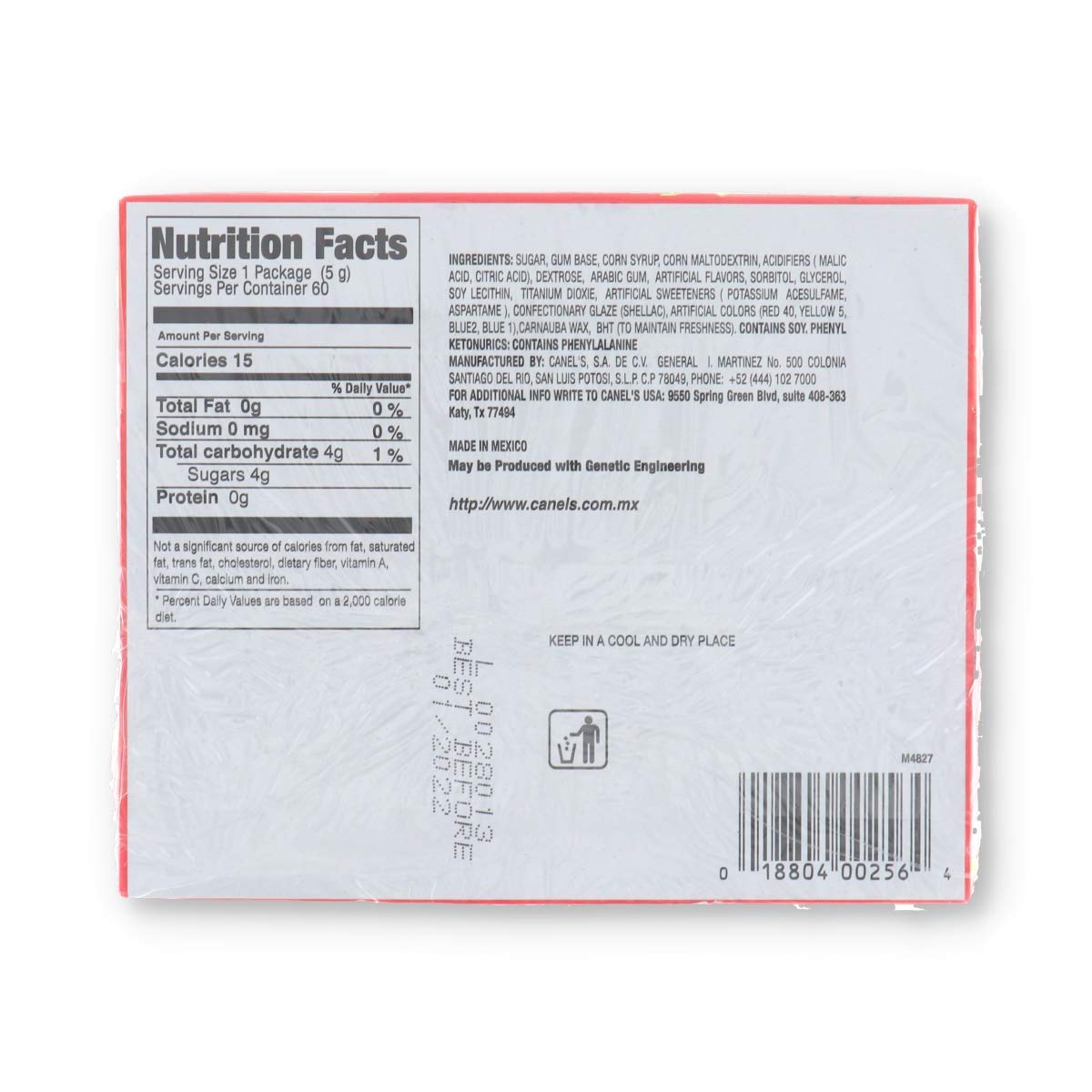 Canels Gum Fruity Flavor For Kids, 60 Count (GUM - CHANGE MAKER)