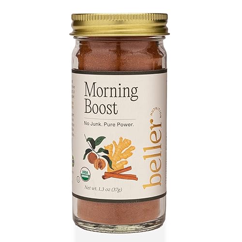 Beller Nutrition Morning Boost Organic Ceylon Cinnamon Spice Blend | 1.4 oz | Organic Ceylon Cinnamon Powder & Allspice Seasoning for Smoothies