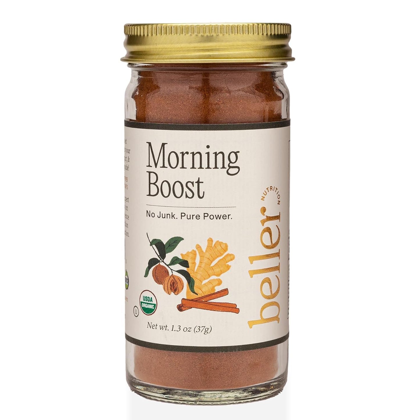 Beller Nutrition Morning Boost Organic Ceylon Cinnamon Spice Blend | 1.4 oz | Organic Ceylon Cinnamon Powder & Allspice Seasoning for Smoothies