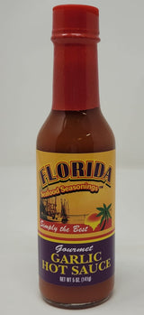 Florida Seafood Seasonings Gourmet Garlic Hot Sauce 5 oz Glass Bottle Simply the best