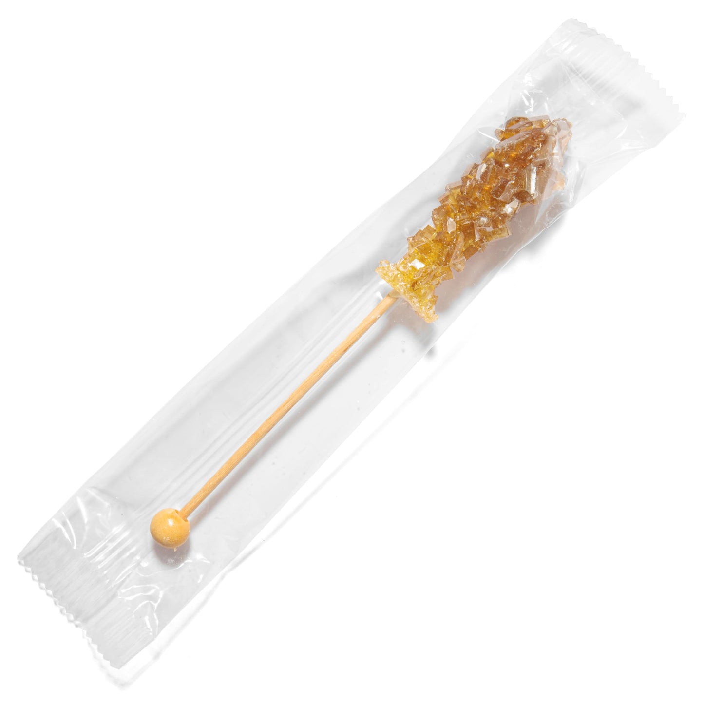 Candy Envy - Amber Café Sugar Sticks Mini Rock Candy - 18 Individually Wrapped Amber Treats - Original Sugar Flavored Coffee Stirrers