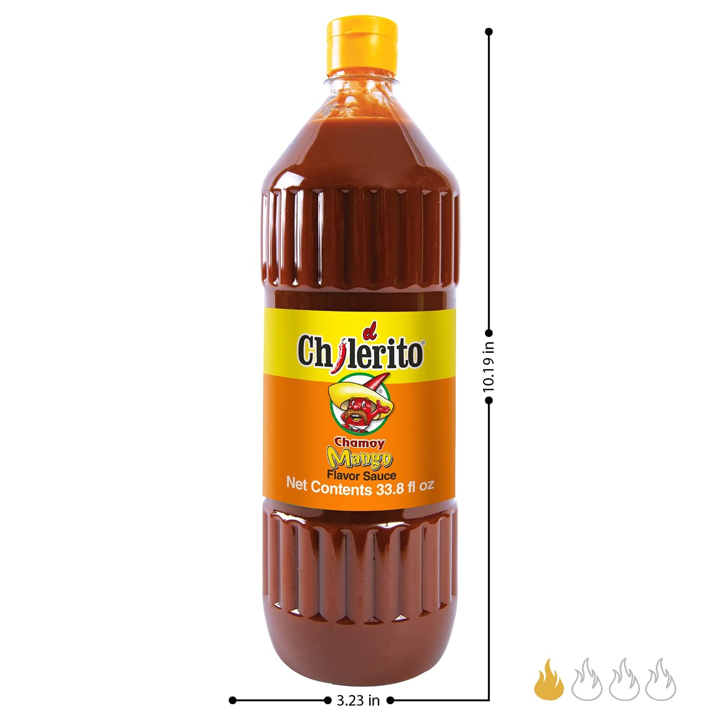 El Chilerito Chamoy/Mango Flavor Sauce - Net Wt 33.8 fl oz. (1lt)