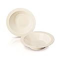 " OCCASIONS " 60 Piece Plates Pack, Heavyweight Disposable Wedding Party Plastic Bowls (14oz Soup Bowl, Plain Ivory)