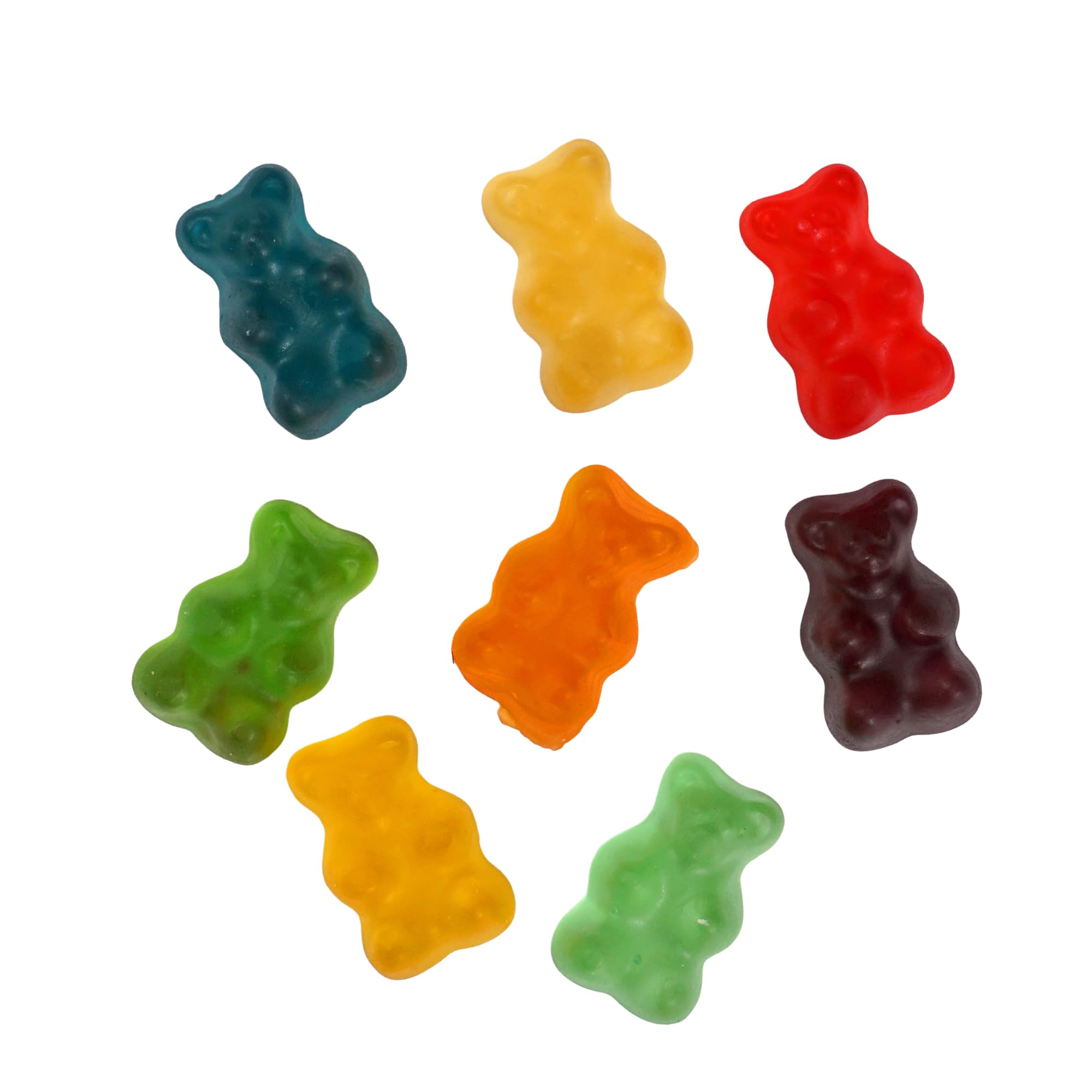 Gummy Bears, 1 Pound Bulk Bag Gummies, Assorted Fruity Flavors (Tangerine, Strawberry, Pineapple, Lemon and Blueberry), Gummy Chewy Candy for Kid's