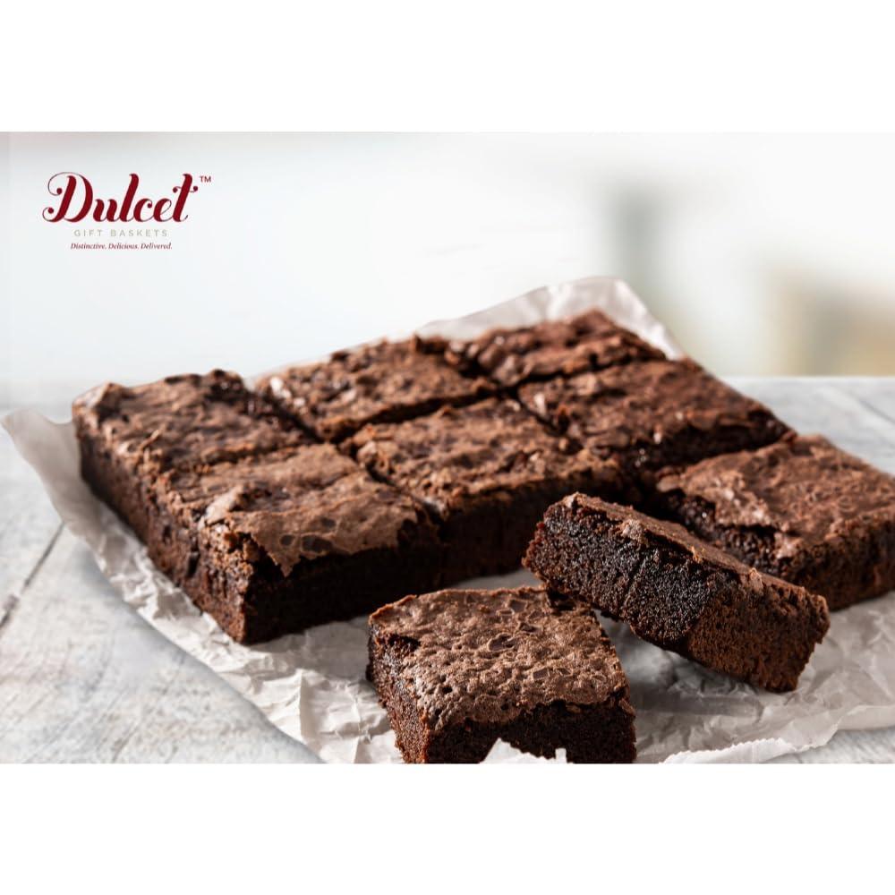 Dulcet Happy Birthday Gift Basket-Chocolae Bundt, Walnut Brownies,Chocolate Chip Fudge,Chocolate Chip Cookies,Assorted Rugelach. Birthday Candles!