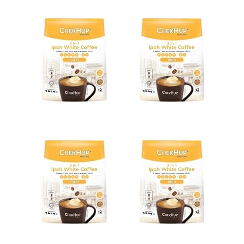 4 Pack Chek Hup 3 in 1 Ipoh White Coffee KING Imported from Malaysia (4x12 sachets)