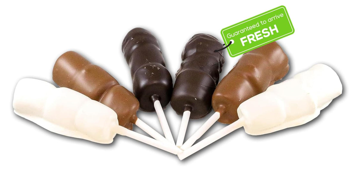 US Sweets Chocolate Dipped Marshmallows - Marshmallows Dipped in Decadent Milk, Dark, & White Chocolate | Gourmet Candy Treat | Delicious Gift |