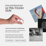 ROCKJAW® Tuff Gum | Ultra-Hard Jawline Chewing Gum for a Sharper Jawline | Vitamin B3, B5, B6 & B12 | 1350mg Xylitol | Sugar-Free | Aspartame-Free |