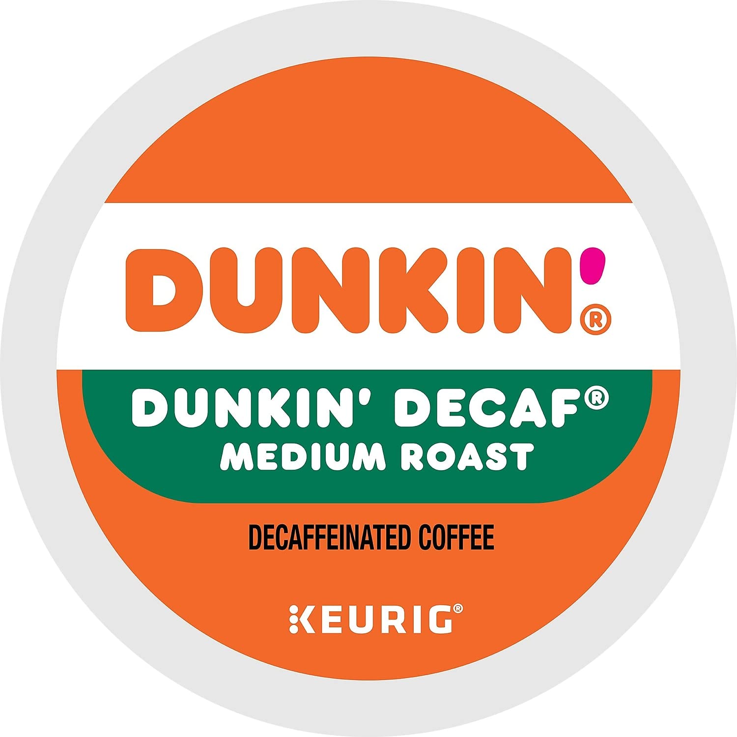 Dunkin' Donuts Decaf Keurig® Single-Serve K-Cup® Pods, Medium Roast, Box of 44 K-Cup® Pods