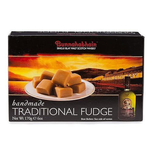 Gardiners of Scotland Handmade Fudge, Bunnahabhain Malt Fudge 6 Ounce Square Carton