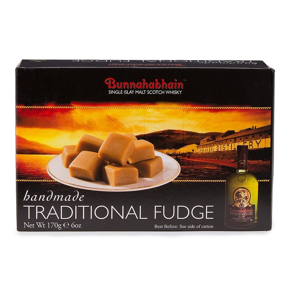 Gardiners of Scotland Handmade Fudge, Bunnahabhain Malt Fudge 6 Ounce Square Carton