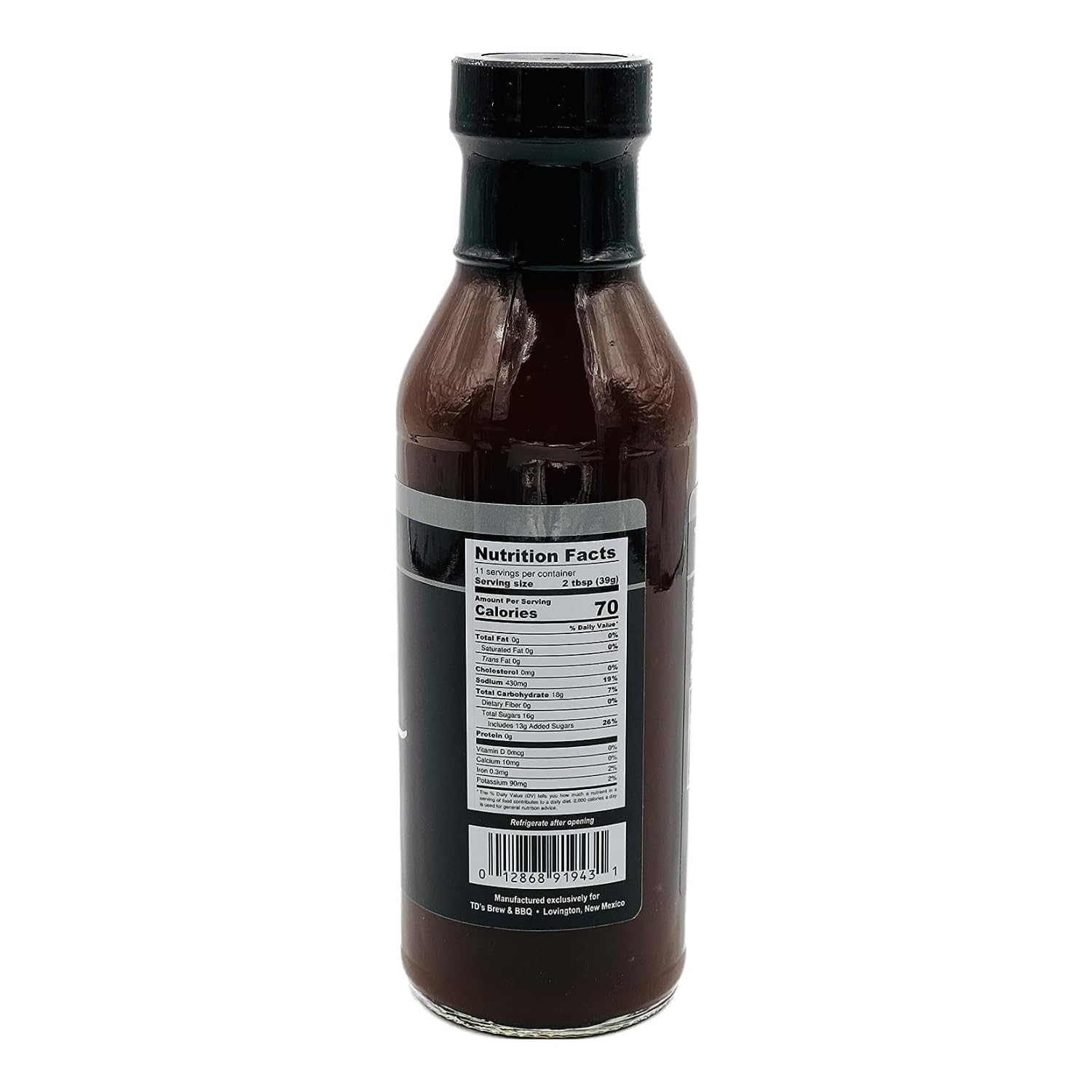TD's Brew & BBQ "The Original" Sauce