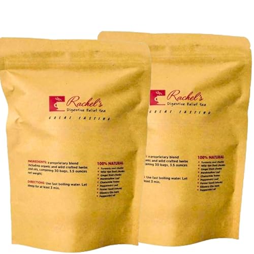 (60 Bags/120 Cups) Rachel’s Tea: Turmeric, Wild Yam, Ginger, Marshmallow, Chamomile, Peppermint, Fennel Slippery Elm