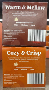 Barissimo Maple Pecan Pie & Pumpkin Spice Ground Cup Light Roast Coffee 4.02oz 114g (Two Boxes)