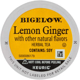 Bigelow Lemon Ginger Herbal Tea Keurig K-Cups, 22 Count Box (Pack of 1), No Caffeine 22 K-Cup Pods Total