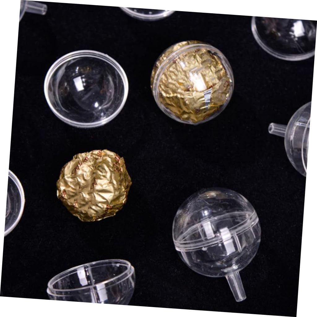 DOITOOL 60Pcs Chocolate Ball Boxes Valentine Day Chocolate Packaging Containers Bouquets Holders for Candy Bouquet Support