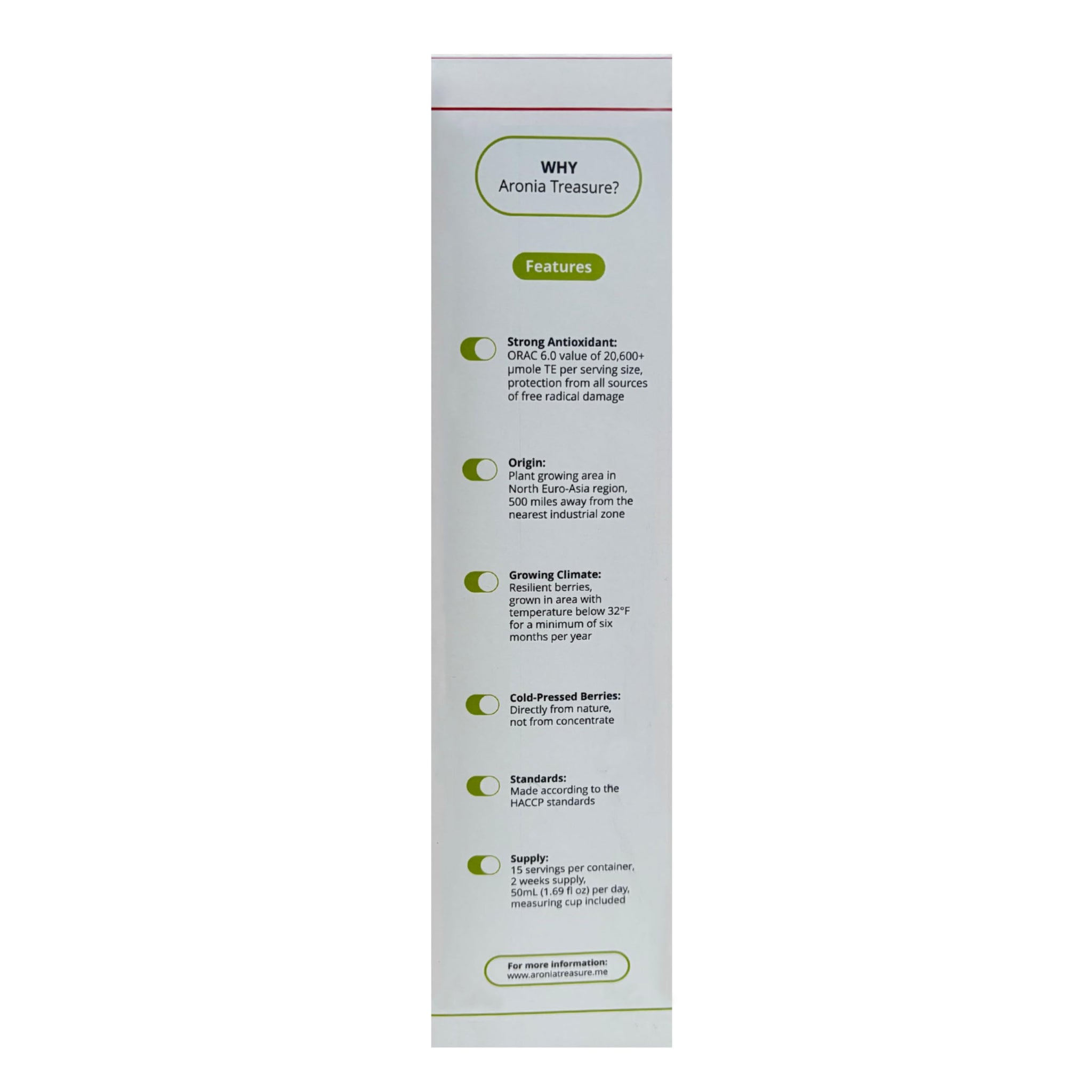 [Aronia Treasure] 100% Aronia Berry Juice: Rich in Antioxidants, Gluten-Free, Vegan, Not From Concentrate, made from Premium Aronia Berries