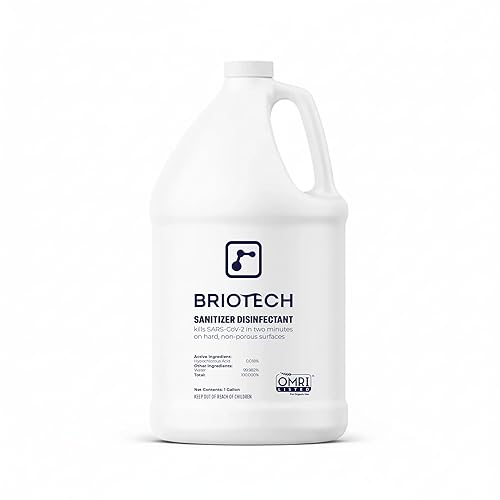 BRIOTECH Sanitizer Disinfectant Hypochlorous, Kill 99.99% of Viruses & Bacteria, Control Mold, Eliminate Odor, Gentle for Nursery & Play Rooms, Food