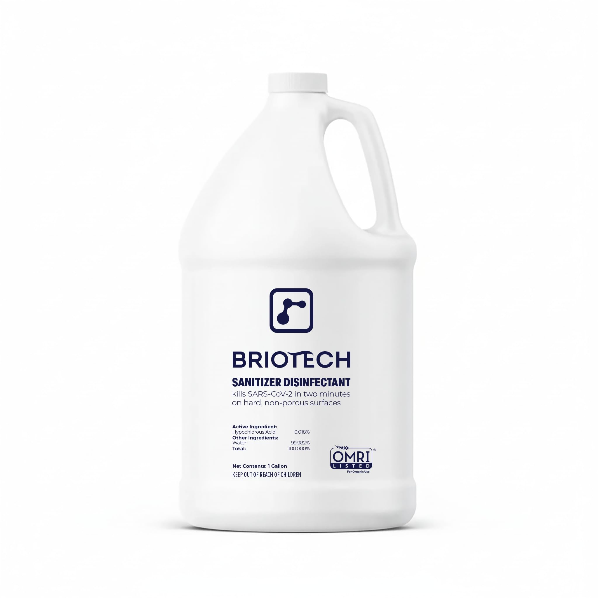 BRIOTECH Sanitizer Disinfectant Hypochlorous, Kill 99.99% of Viruses & Bacteria, Control Mold, Eliminate Odor, Gentle for Nursery & Play Rooms, Food