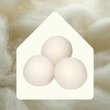 Plant Therapy Home Wool Dryer Balls 6-Pack 100% New Zealand Wool, Extra Large, Eco-Friendly, Reusable Natural Fabric Softener, All Natural & Chemical