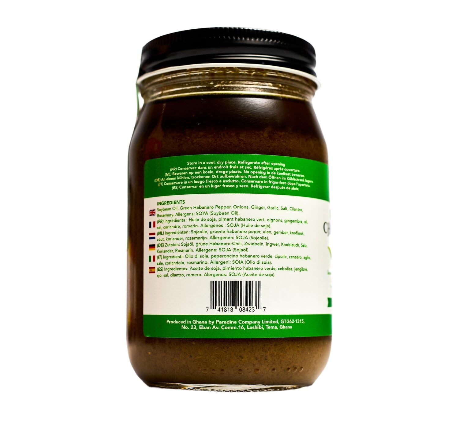 Nanas Kitchen African Chili Sauce - Shito Made with Fresh Chili & Spices, Adds Heat & Flavor to Any Dish, Traditional Ghana Recipe, Resealable Jar