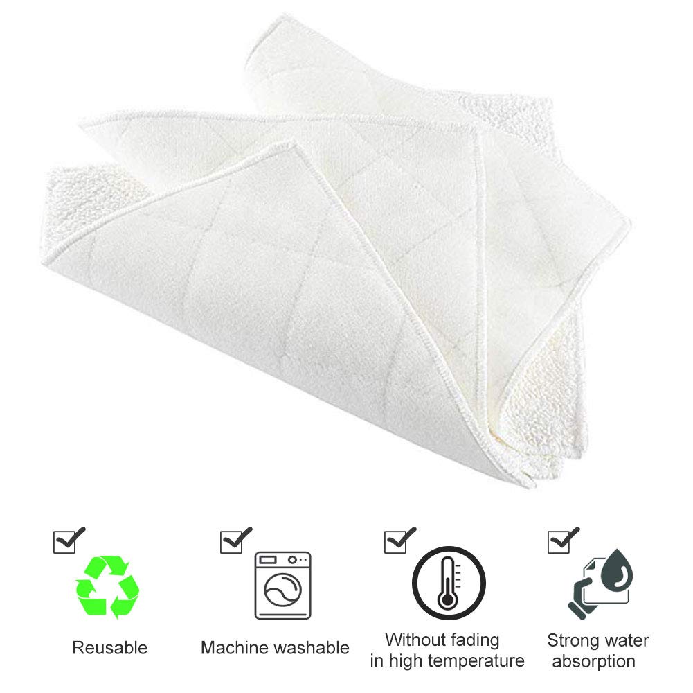 VideoPUP 5PCS Replacement Microfiber Steam Mop Pads Compatible with S7338 S7339 Steam Mop,Machine Washable and Reusable