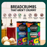 Kooshy Panko Italian Style Breadcrumbs | Vegan, Dairy Free, & Kosher Certified Non GMO Sourdough Bread Crumbs | Meatballs, Meat Cutlets, Vegetables, Meatloaf, Mac & Cheese (Italiano | 7.5 oz / 2 Pack)