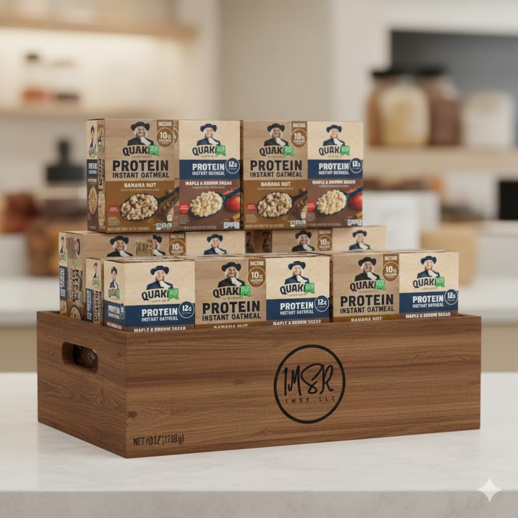 Qu@ker Instant Oatmeal Protein Pack, 20 Count, Assorted Flavors, High Protein Breakfast Oatmeal Cups, Easy Hot Breakfast Cereal, Quick On-the-Go