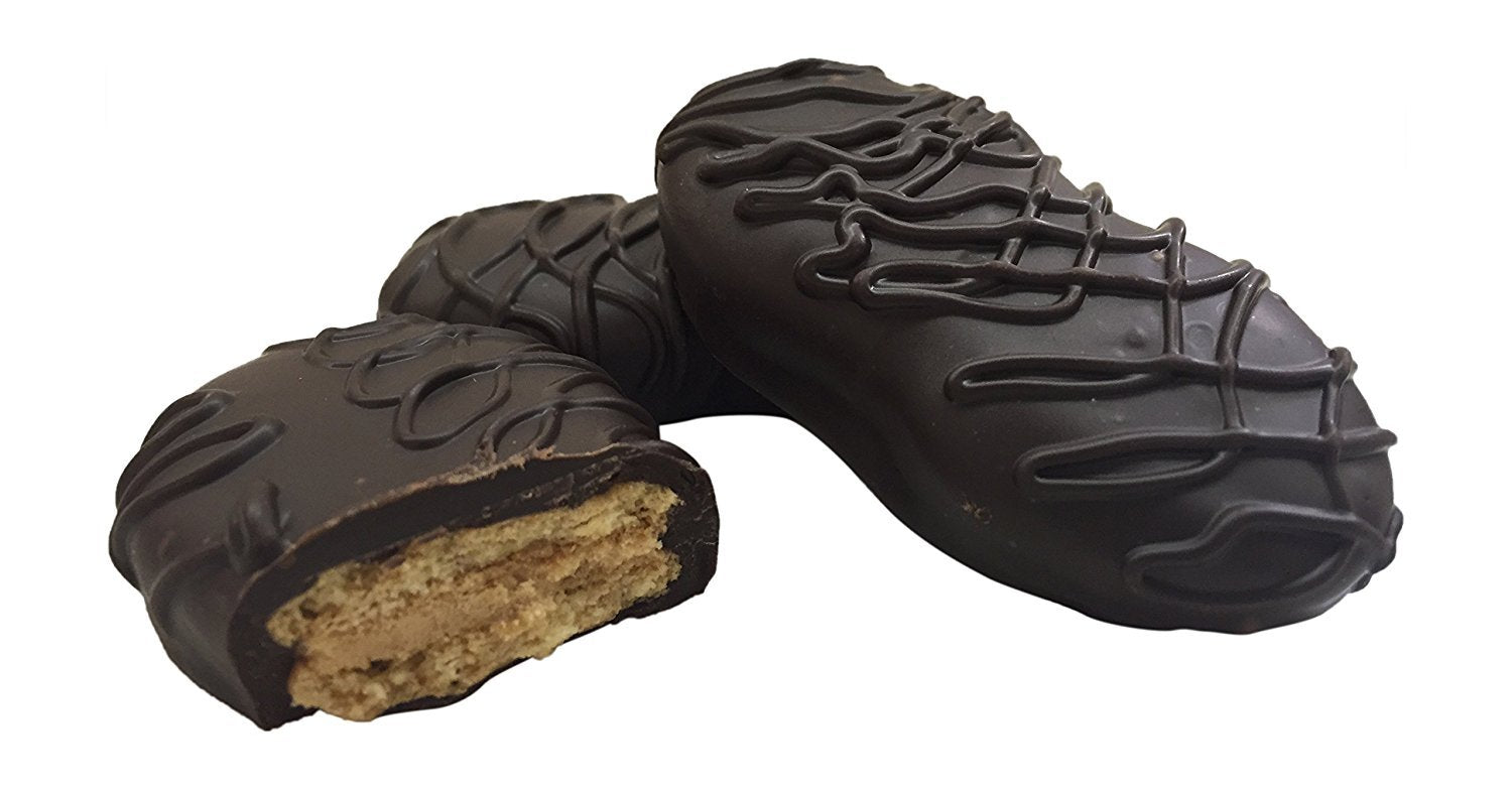Philadelphia Candies Dark Chocolate Covered Nutter Butter Cookies, 8 Ounce Gift Box
