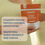 Powah Daily Hustle Wellness Drink - Electrolytes, Adaptogens & Immunity Support. 30 Sugar-Free Servings. Clean Superfoods. Nordic Berry Flavor.