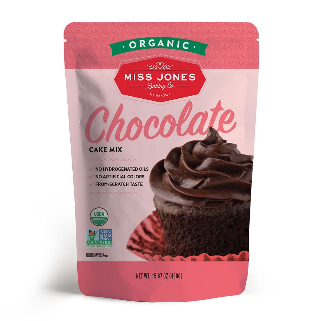 Miss Jones Baking Co Organic Chocolate Cake Mix, 15.87 OZ