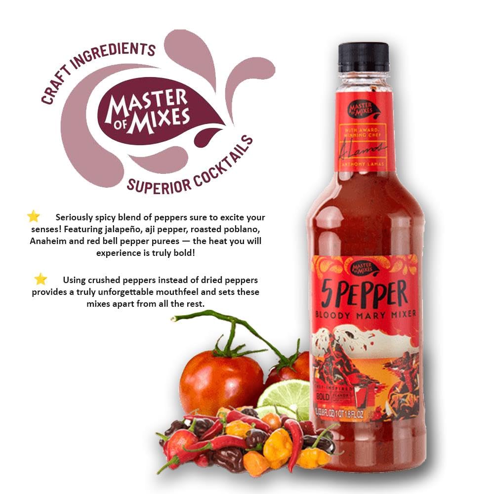 Extra Hot Bloody Mary Kit - 20 Piece - Just Add Vodka - Spicy Gifts for Men and Women - Bloody Mary Accessories - Beef Snacks - Bloody Mary Mix - Beef