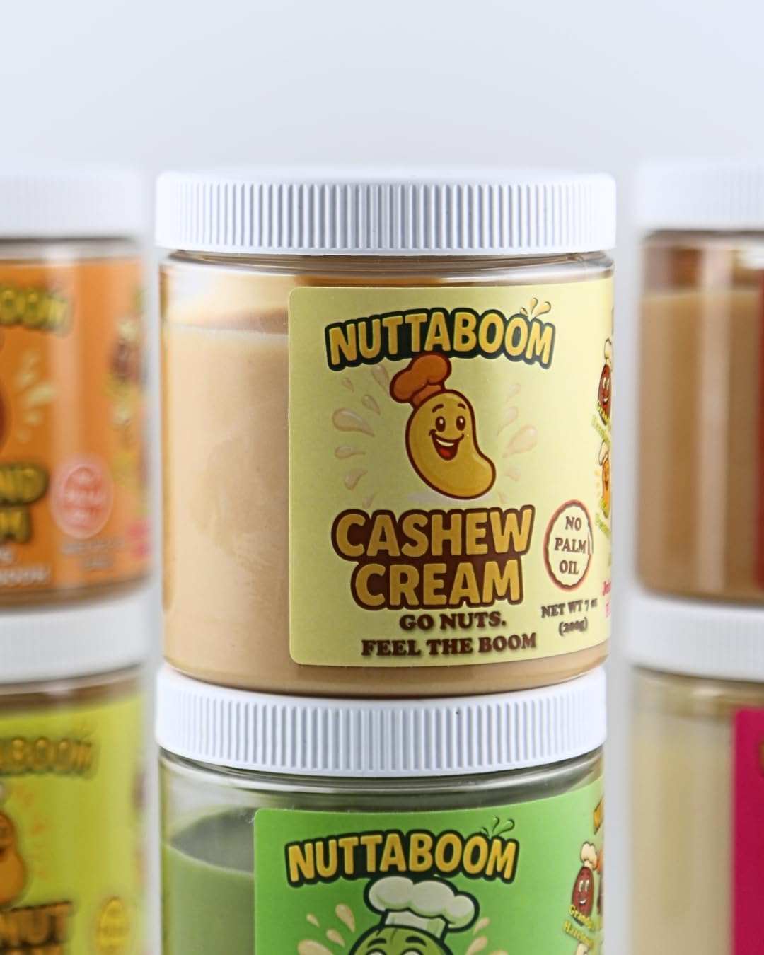 Cashew Cream Spread - Nuttaboom - Natural Nut Butter with Shea Butter & Organic Coconut Oil, No Palm Oil, Healthy Bread & Toast Spread, Made in USA