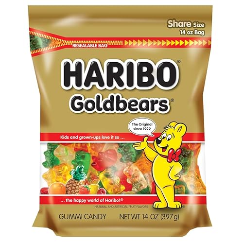 HARIBO Goldbears Gummi Candy - 14 oz Reasealable Stand Up Bag