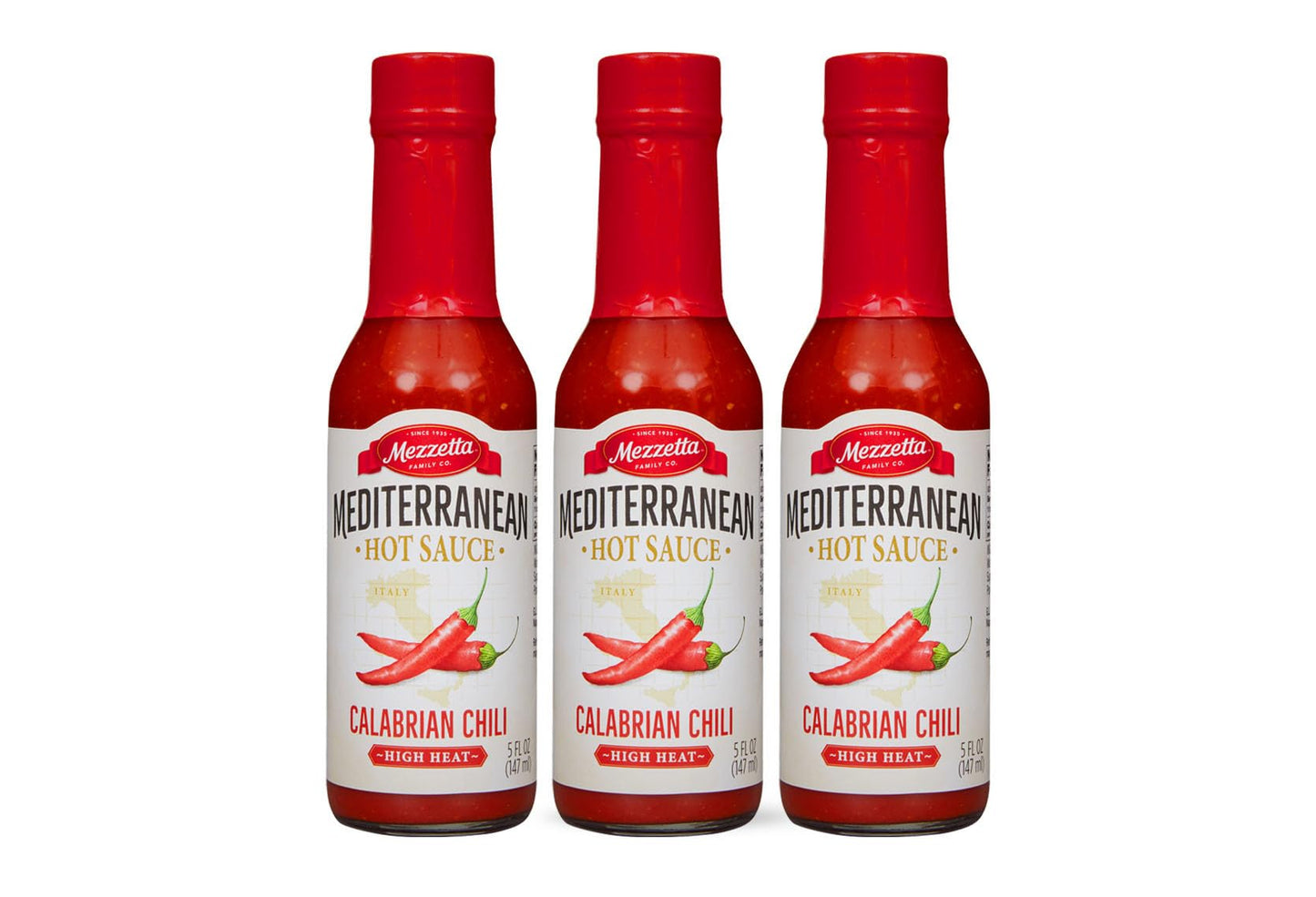 Mezzetta Calabrian Chili Sauce - Mediterranean Hot Sauce for Pizza, Meats, Chicken, Pasta - High Heat - Vegan, Non-GMO, Gluten Free - 5 fl. oz. Pack