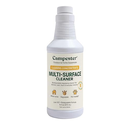 Campester Multi-Surface Cleaner Concentrate - Non-Toxic, Plant-Based All-Purpose Cleaner & Degreaser - 16 oz Makes 8 Gallons for Kitchen, Bathroom