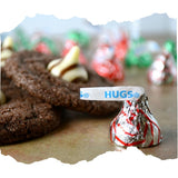 Candykrave Hershey'ss Hugs Cristmas Kisses Milk Chocolate candy - (1LB 90 pcs) - Bulk chocolate Silver Foil Candy variety pack - Delicious Treats