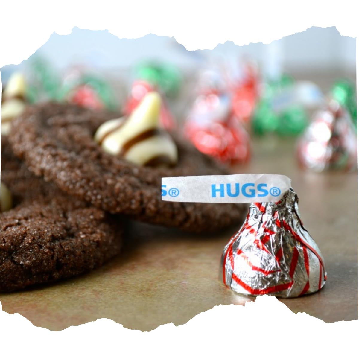 Candykrave Hershey'ss Hugs Cristmas Kisses Milk Chocolate candy - (1LB 90 pcs) - Bulk chocolate Silver Foil Candy variety pack - Delicious Treats