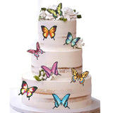 2" Edible Wafer Paper Big Colorful Butterflies for Cake / Cupcake Set of 24 Piece (colorful)
