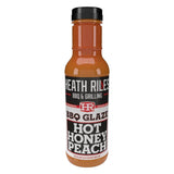 Heath Riles BBQ Hot Honey Peach BBQ Glaze - Sweet & Spicy Peach BBQ Sauce, Rib Glaze for Ribs, Pork, or Ham Glaze - 80+ BBQ Championships, 12 oz