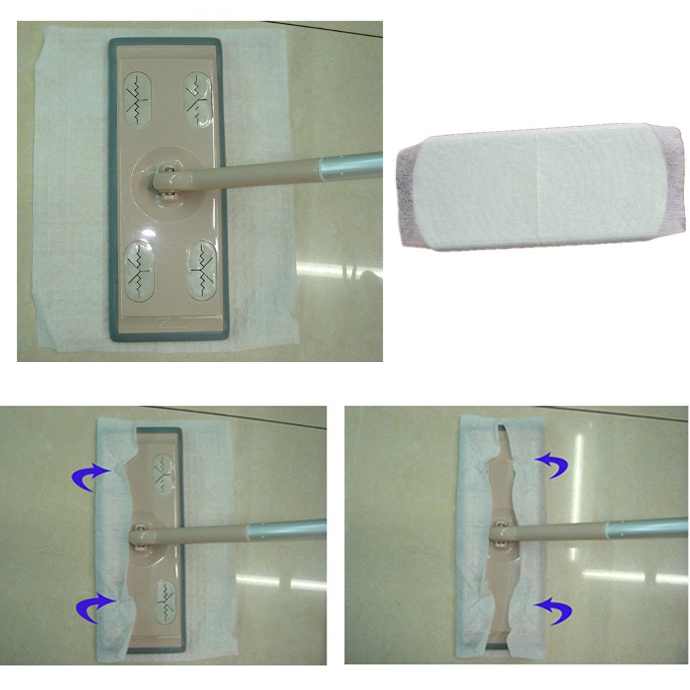 ZaH 100pcs Cleaning Paper Electrostatic Paper Mop Disposable Paper Clean Dust & Hair for Floor, Window, Camera, TV, Wall & Door (Paper)