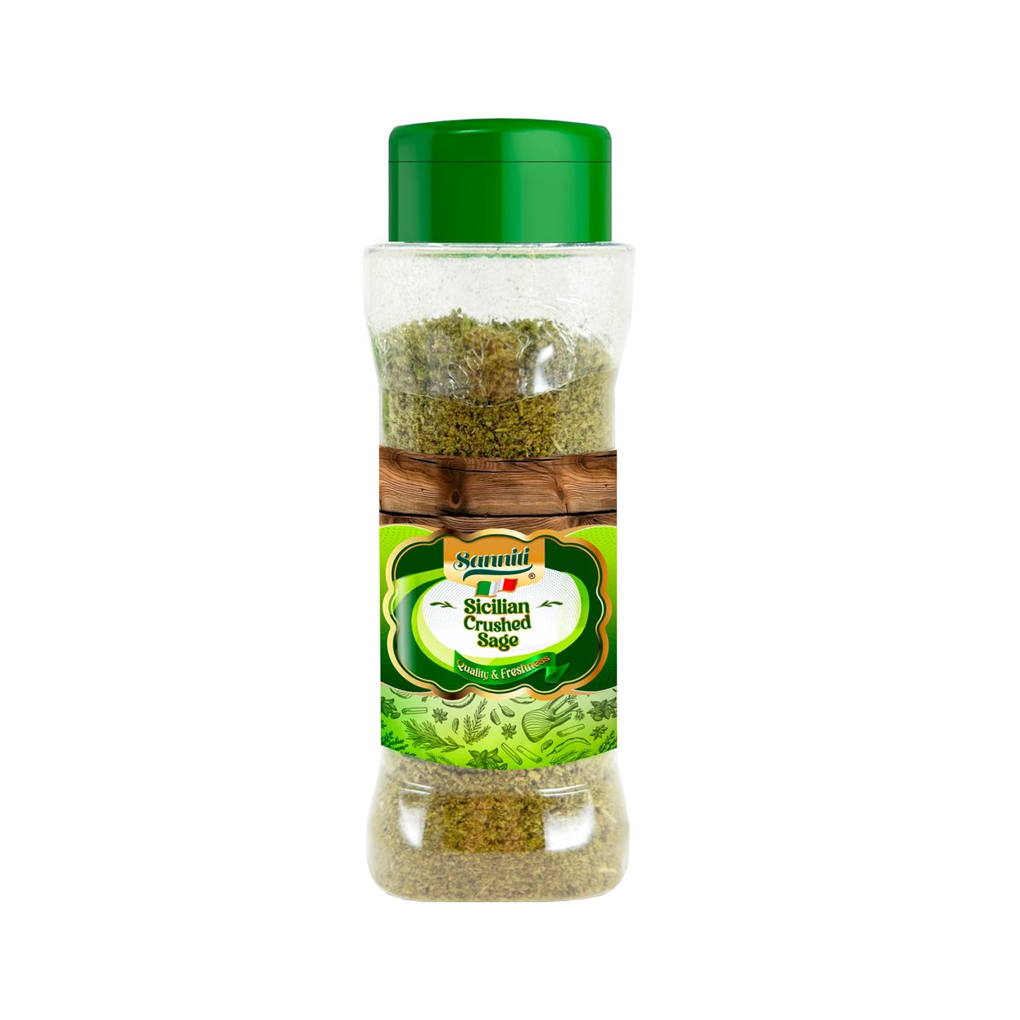 Sanniti Sicilian Herbs and Spices in Shaker Bottle| Seasonings for Meats, Fish, Poultry, Sauces, Pizza, and Soups | Product of Italy (20 Grams, Sage)