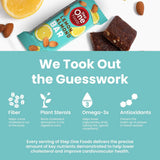 Step One Foods Lemon Almond Bar, Heart Healthy Snack Plant Sterols, Omega 3's High Fiber Snack Gluten & Dairy Free, Vegan, Zero Sodium, Granola Bars