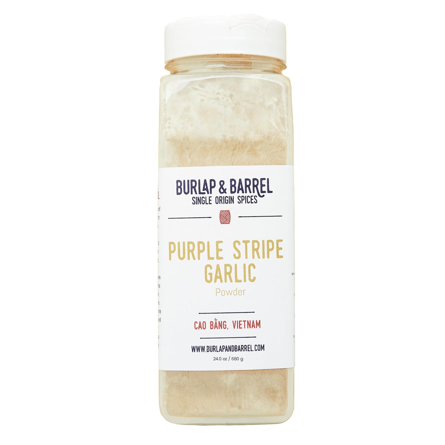 Burlap & Barrel Purple Stripe Garlic - Alternative to Fresh Granulated Garlic - Savory Sweet Flavor for Tomato Sauces Fried Chicken - As seen on Shark