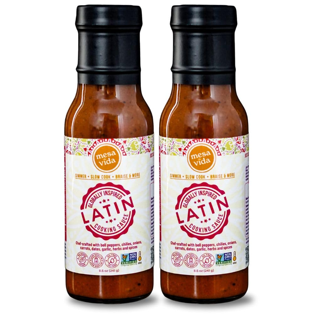 Globally Inspired Starter Sauce | Cooking Sauce | Plant-Based Oil Free Healthy Pantry Staples (Latin Flavor Starter Sauce, 2 pack)