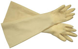Ace Crew Heavy Duty Industrial Shoulder Length Latex Rubber Gloves 24" - 2 Pairs | Waterproof Cleaning & Chemical Resistant Long Gloves